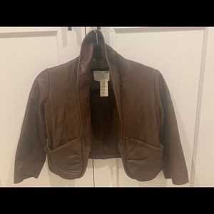 YA YA Leather CROP leather jacket XS